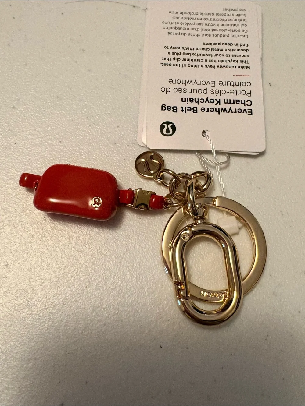 Lululemon Everywhere Belt Bag charm keychain